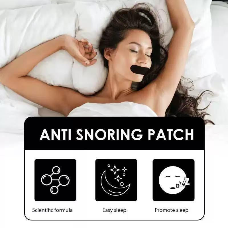 30Pcs Mouth Tape for Sleeping, Hypoallergenic Adhesive Gentle Ultra Breathable Stop Snoring Sleep Tape Sports Accessory Black