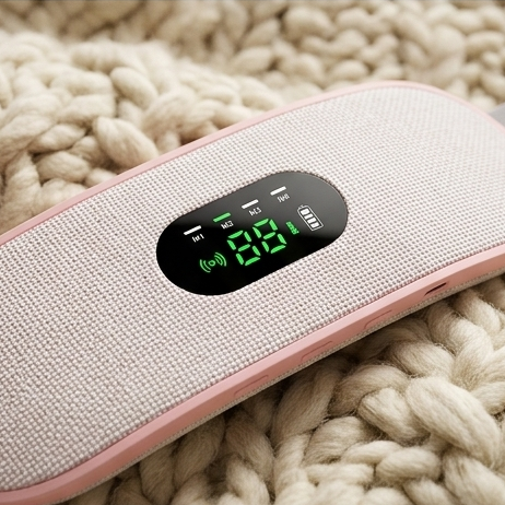 Menstruations-Wärmekissen: Intelligenter, kabelloser Gebärmutter-Wärmegürtel mit elektrischer Taillenmassage und Vibrationsfunktion