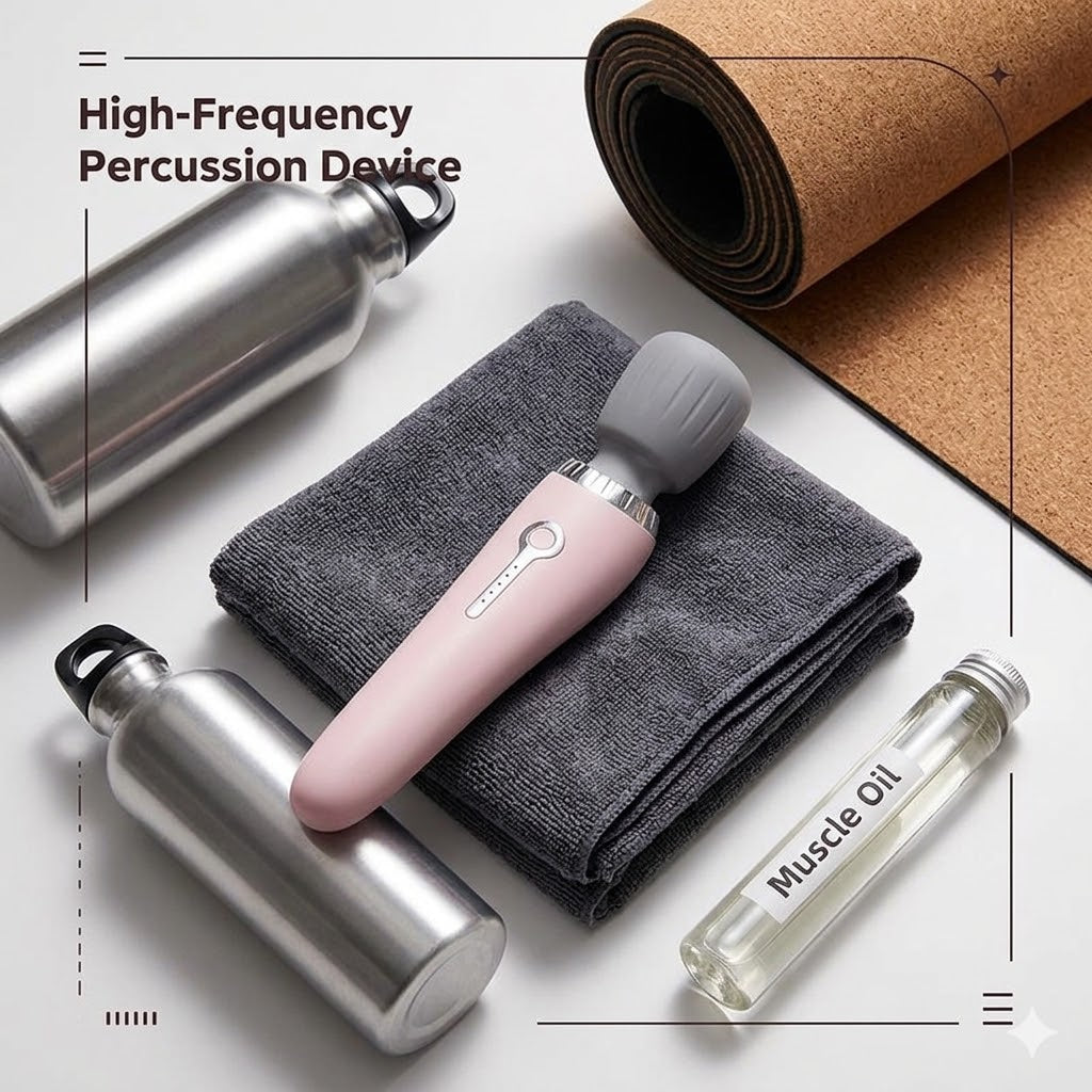 Tragbares, per USB aufladbares Handmassagegerät mit Hochfrequenz-Vibrationsmotor zur Linderung von Muskelverspannungen in Nacken, Rücken, Beinen und Taille.