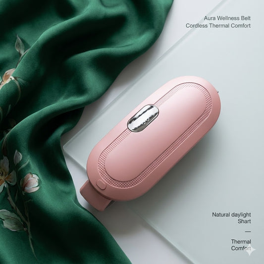 Menstruations-Wärmekissen: Intelligenter, kabelloser Gebärmutter-Wärmegürtel mit elektrischer Taillenmassage und Vibrationsfunktion